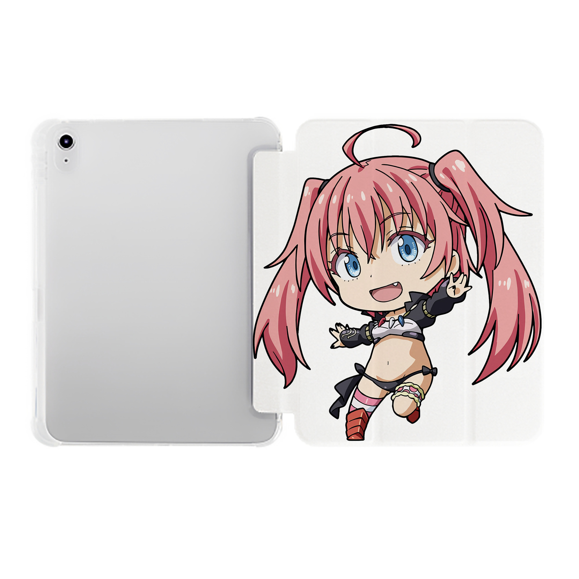 （画像用） 転スラ Regarding Reincarnated to Slime IPad ケース ペン収納付き 三つ折りスタンド PUレザー×シリコン 対応機種9.5/10.5/10.9インチ